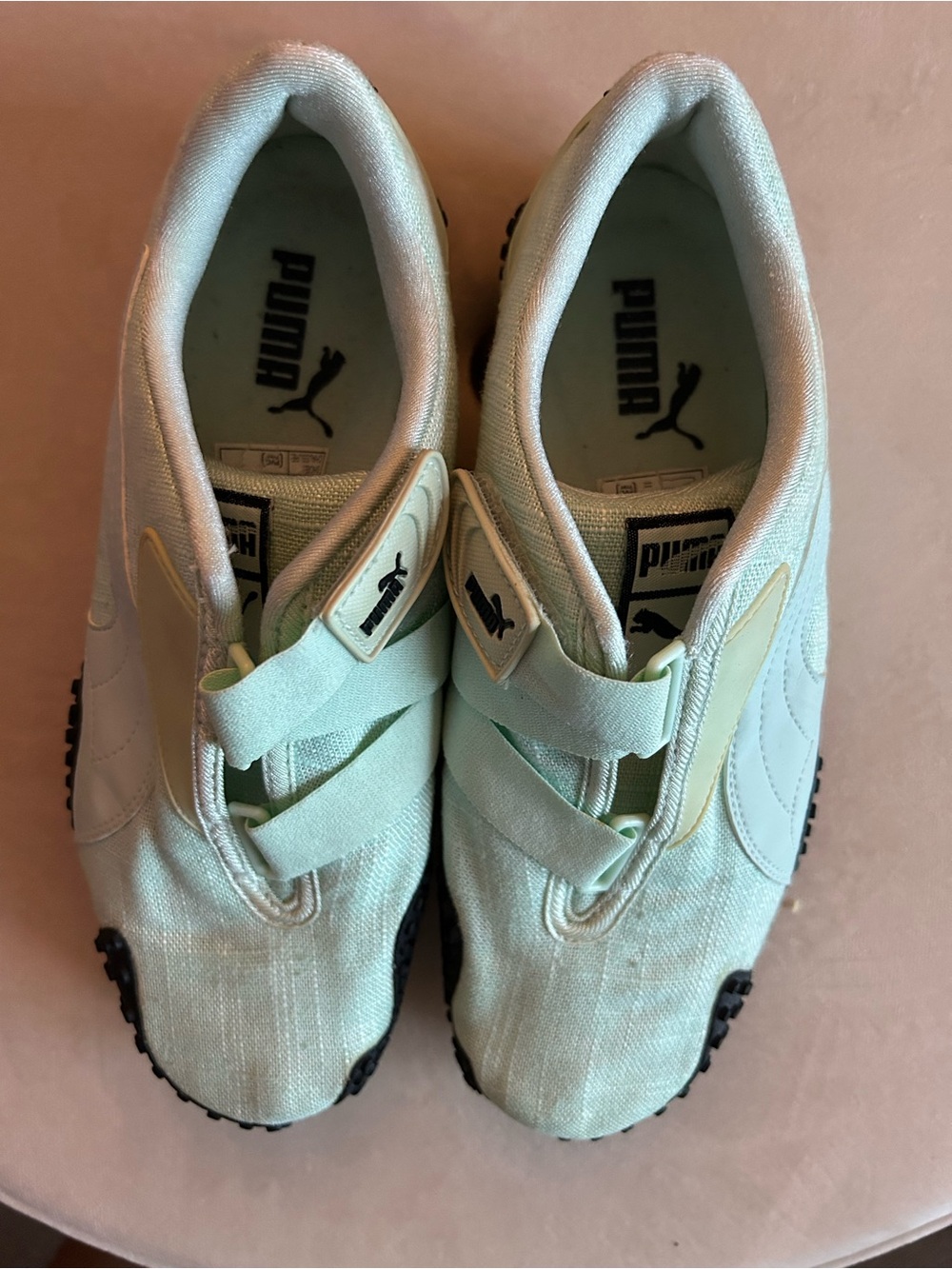 Puma Women’s Mint Green Hook-and-Loop Sneakers - Picture 2 of 8